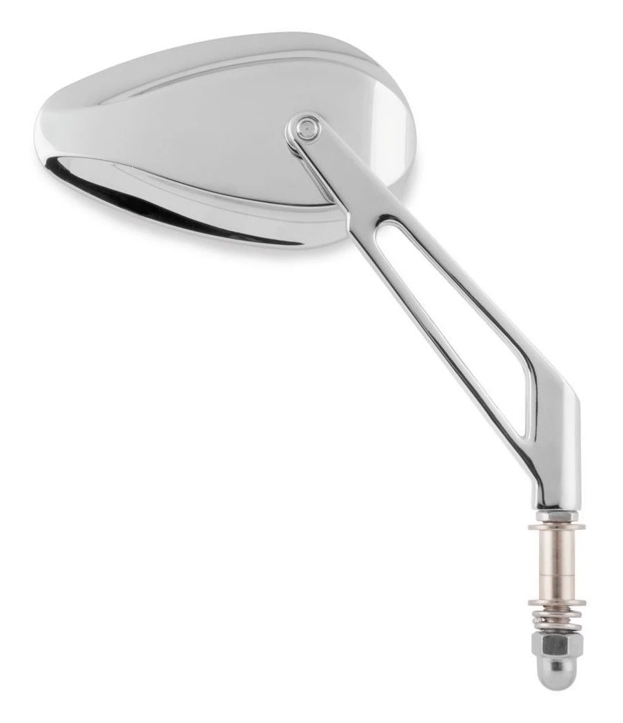 BikeMaster Wedge Stem Mini Teardrop Mirror 10MM Universal / Chrome [Open Box]